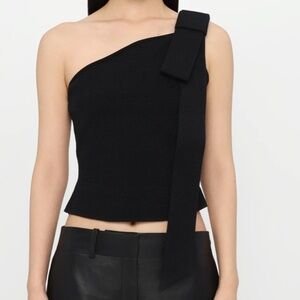 Cult Gaia Asymmetrical Black Top XS